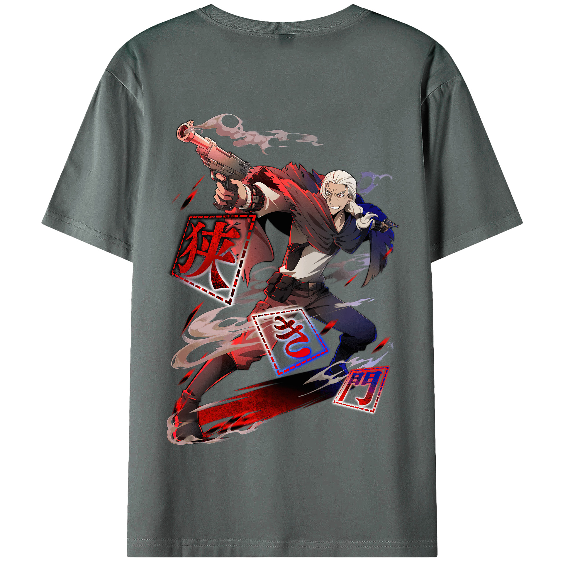 （画像用） 文豪ストレイドッグス Bungo Stray Dogs 綿100％半袖Tシャツ（背面プリント）